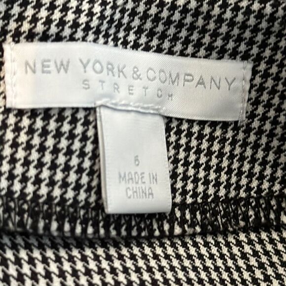 New York & Company Women’s Black White Checkered Pencil Skirt size 6 - Picture 5 of 7